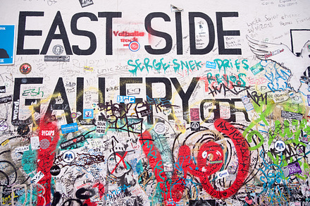 East side gallery containing berlin wall, east side gallery, and graffiti