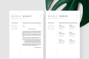 Resume Template For Word & Pages