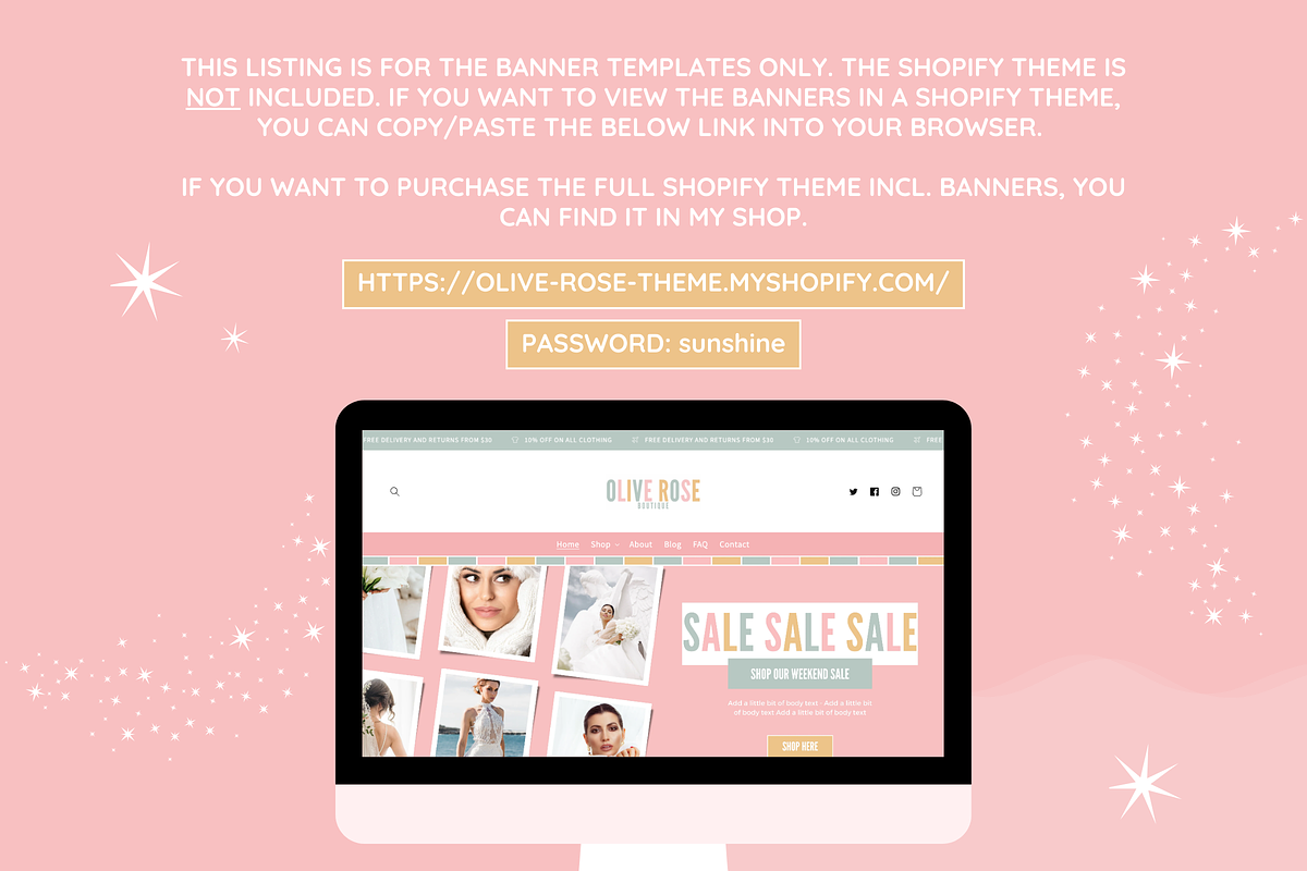 Shop Banner Templates for Business, a Shopify Template by SunshineStudioBoutique (Photo 4 of 9)