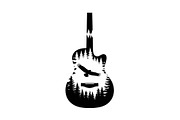 Nature Landscape Guitar Silhouette, an Object Illustration by Creativeshirt (Thumbnail 13 of 31)