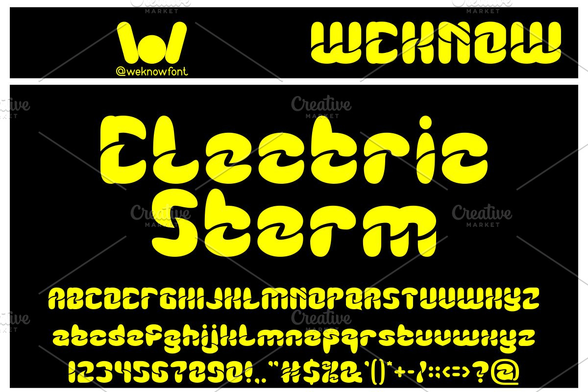 Chasing Lightning font, a Font by weknow (Photo 2 of 8)