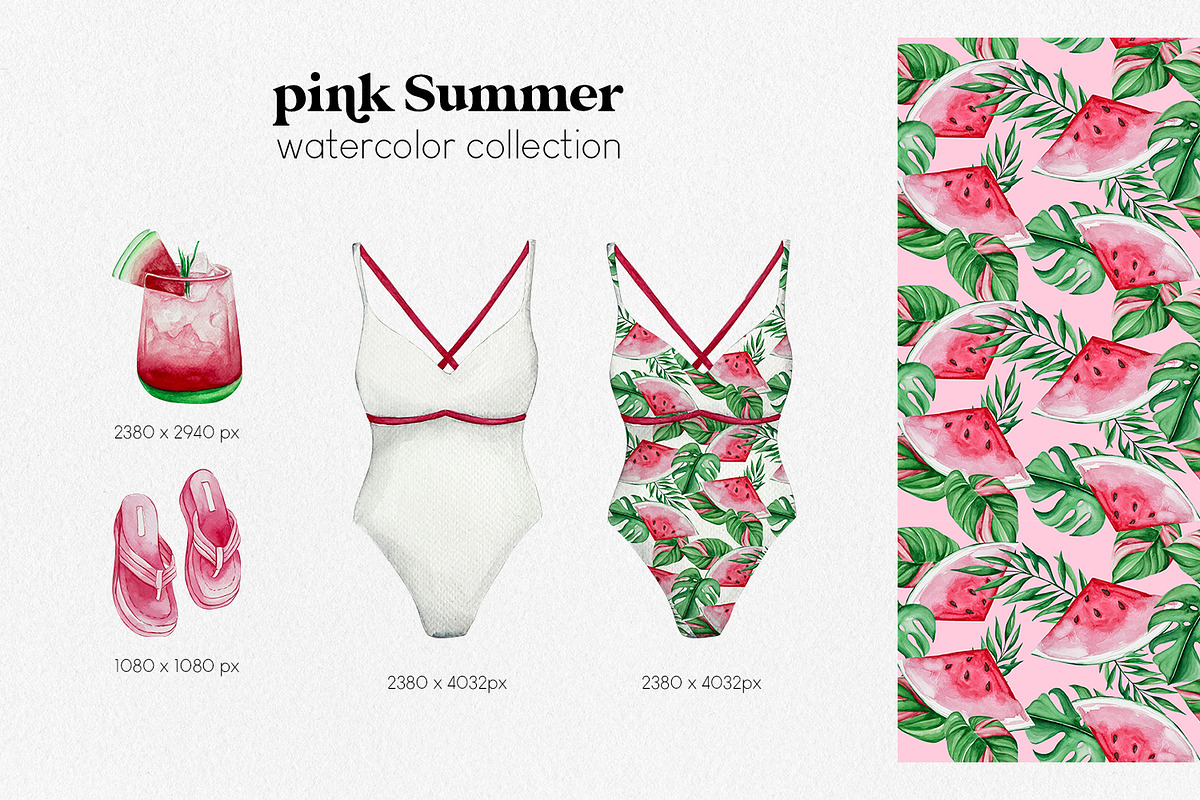 Watercolor - Watermelon Tropical, a Decorative Illustration by bylin_illustration (Photo 3 of 5)