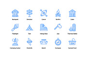 Camping Icons Set, an Outline Icon by Vector Squad (Thumbnail 4 of 5)