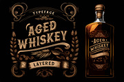 Aged whiskey typeface, a Handwritten Font by Fractal fonts & graphics (Thumbnail 1 of 21)