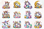 Newborn unicorn Easter Day Png, an Illustration by RobertsArt (Thumbnail 2 of 7)