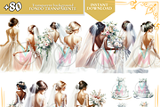 Bride watercolor Wedding from back, a Person Illustration by VM PARTYS  BY TAIRUMA (Thumbnail 8 of 11)