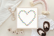 Christmas Lights Heart PNG Heart, an Illustration by CraftArtStudio (Thumbnail 4 of 4)
