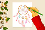dream catcher made of Easter bunny c, an Illustration by RobertsArt (Thumbnail 4 of 7)