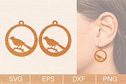 Bird Earrings Laser Cut SVG Bundle, an Object Graphic by jannatulpakhi (Thumbnail 7 of 8)