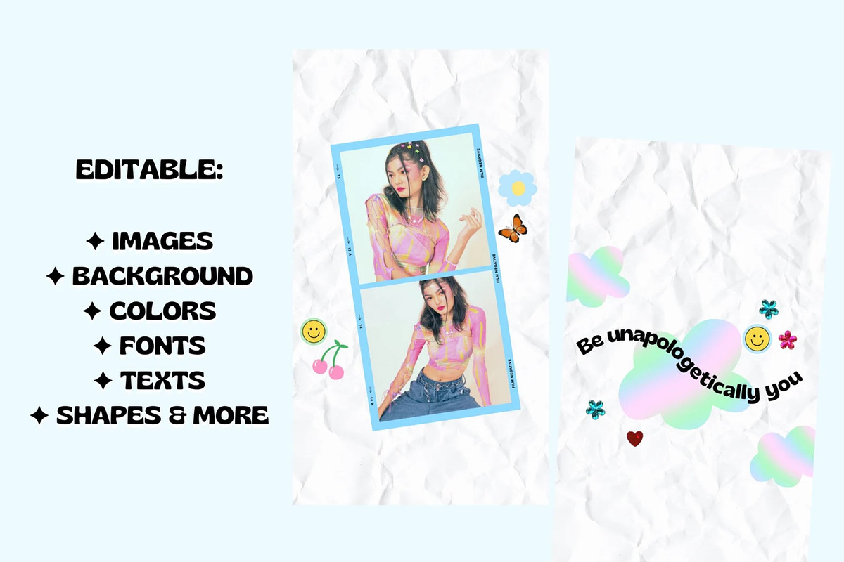90s & Y2K Aesthetic IG Templates, a Social Media Template by PLANETSEL (Photo 2 of 5)