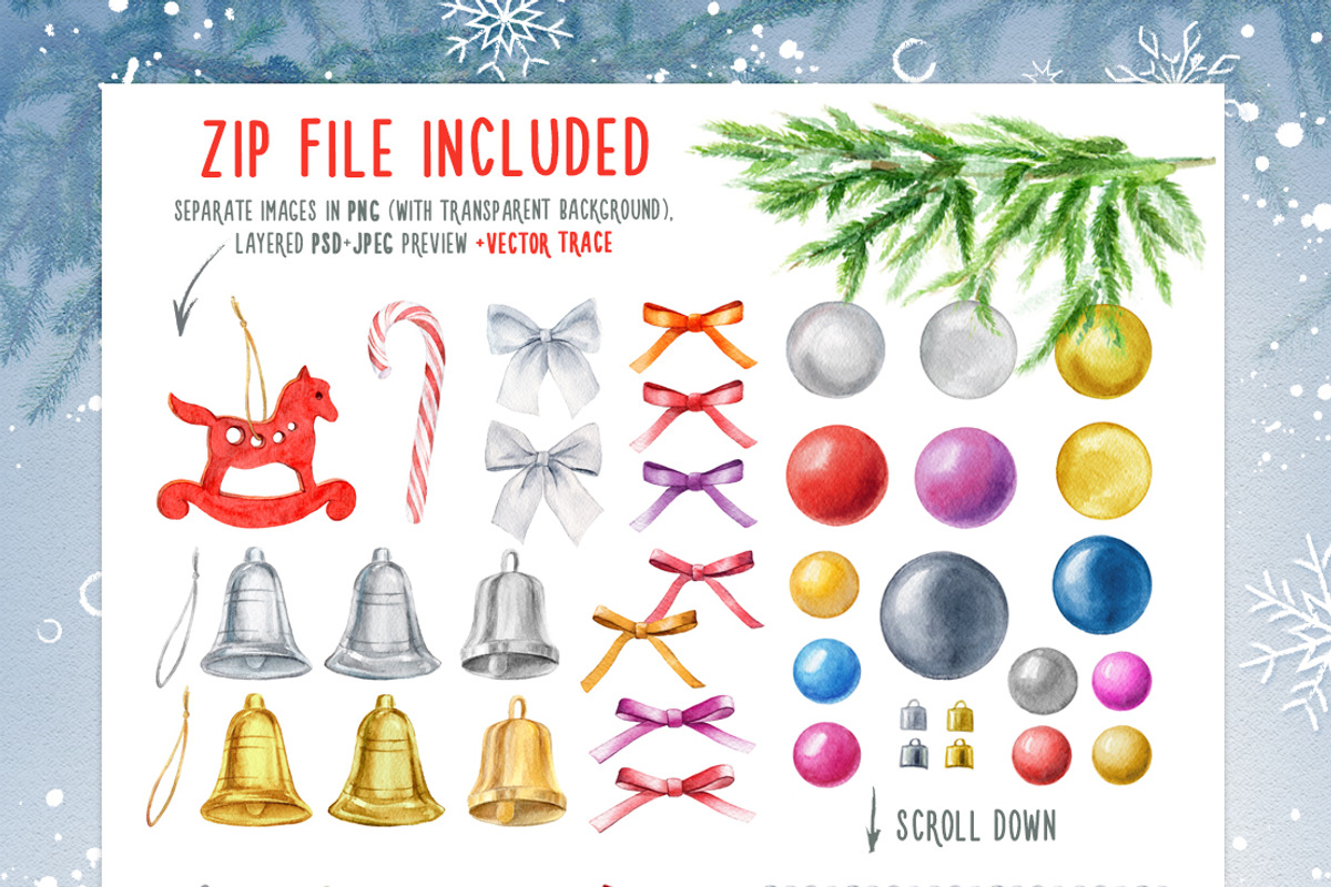 Christmas Illustrations Pack, a Decorative Illustration by LeiaSW (Photo 7 of 7)