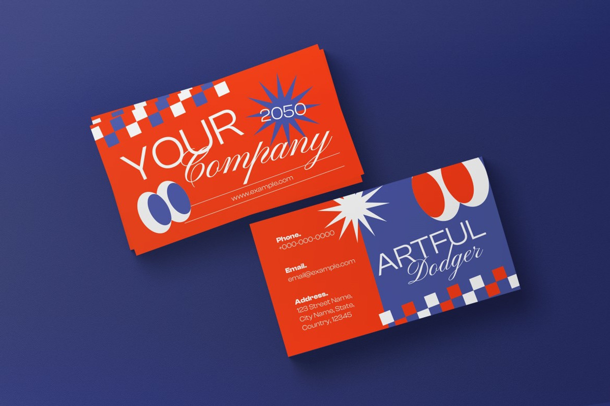 Orange Minimalism Business Card, a Business Card Template by graphicook (Photo 3 of 3)
