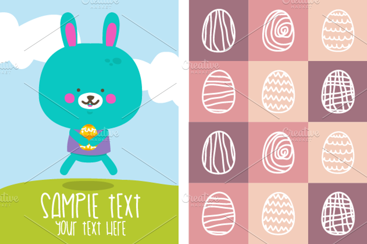 Happy Easter-Scrapbook Elements.Vol2 preview 3