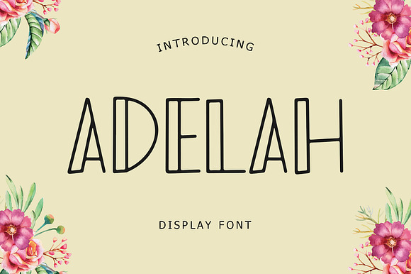 Adelah Display Font preview 8