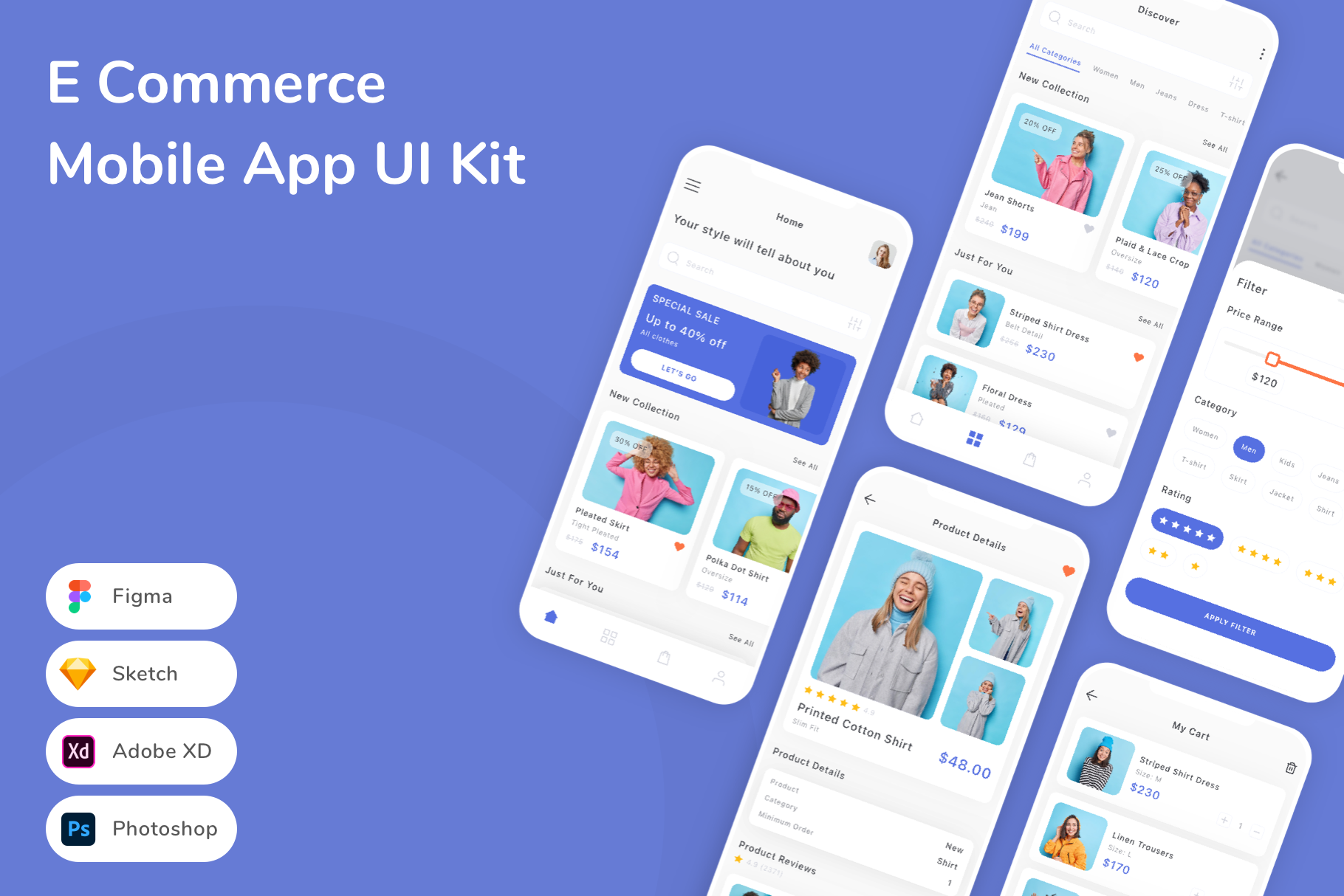 E Commerce Mobile App UI Kit, an UI Kit Template by Betush