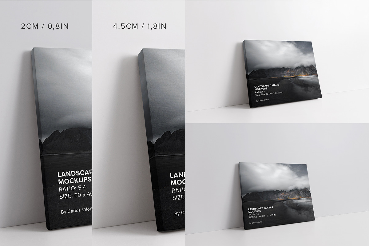 Canvas Ratio 5x4 Mockups Set, a Print Template by Mockups by Carlos Viloria (Photo 3 of 11)