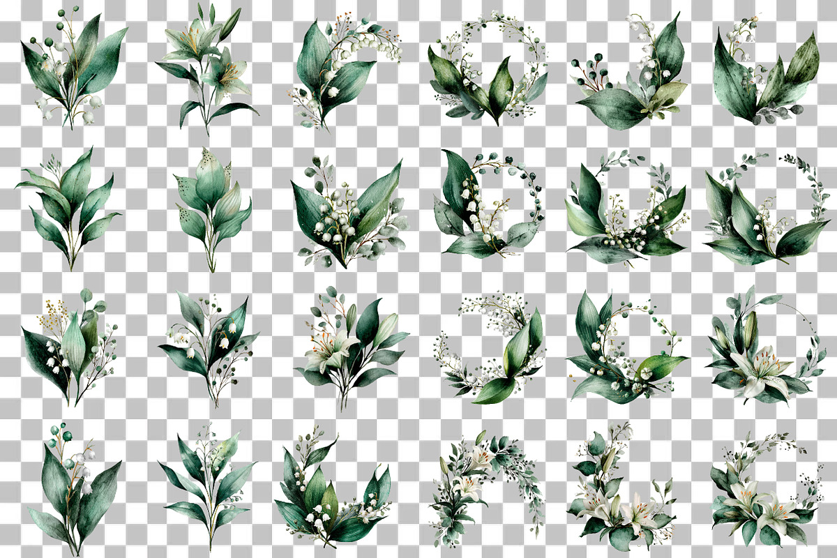 Lily of valley clipart, Flowers, an Illustration by DreamCafeArt (Photo 7 of 7)