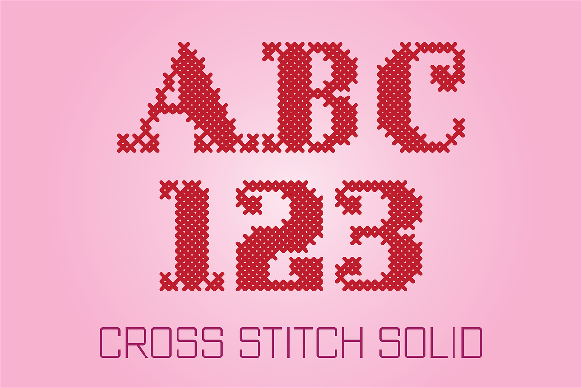Cross Stitch Display Font Bundle, a Font by GG Design (Photo 9 of 23)