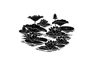 Lotus Pond Silhouette SVG Bundle, an Illustration by yasushie (Thumbnail 18 of 31)
