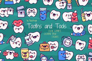 Cute Kawaii Tooth Dentistry Tool, a Healthcare Illustration by Palau