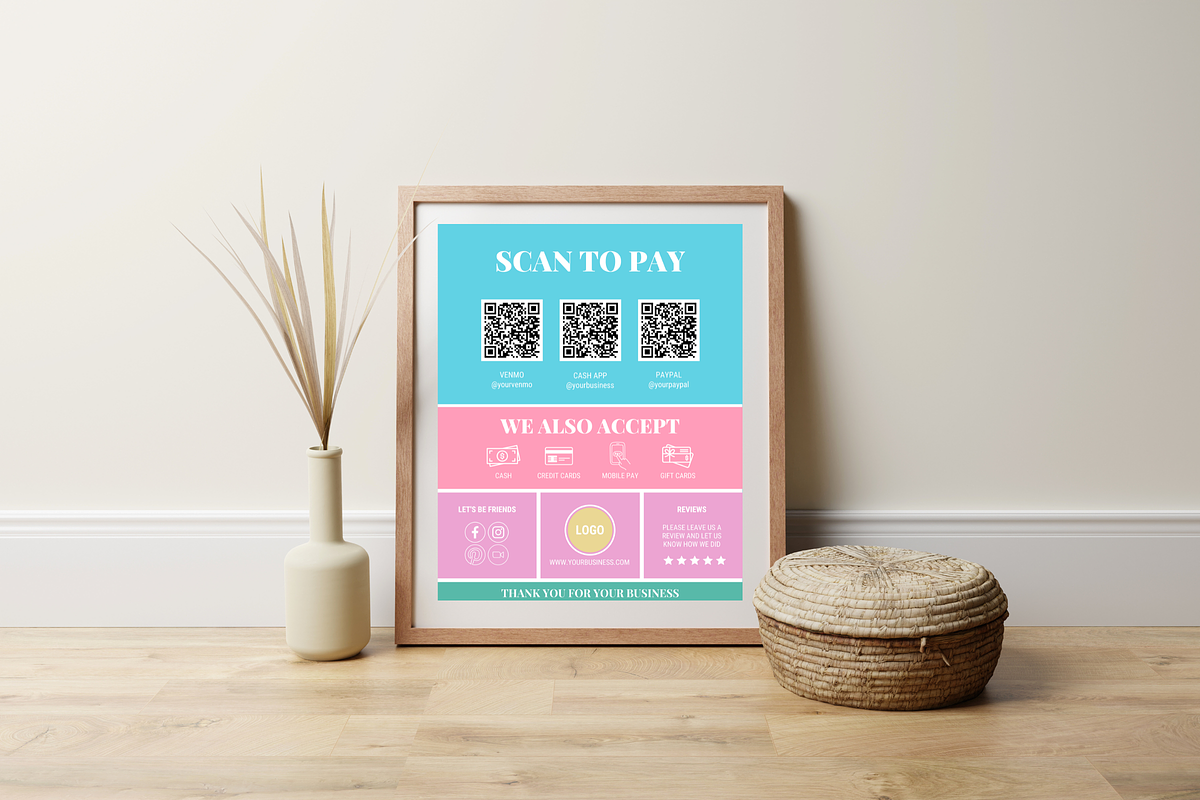 Scan to Pay Sign Template, a Brochure Template by SunshineStudioBoutique (Photo 8 of 10)