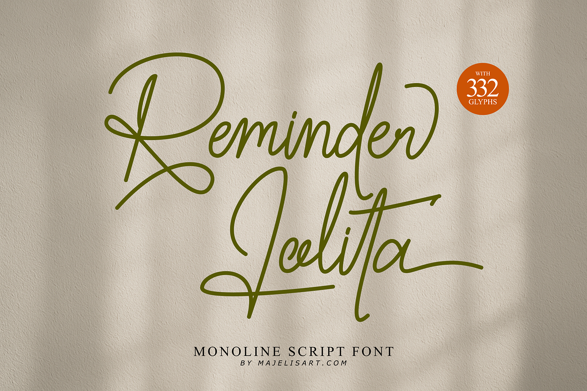 Reminder Lolita, a Script Font by Majelis Art (Photo 1 of 10)