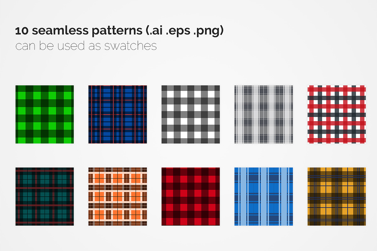 Buffalo Check Seamless Patterns, a Pattern Graphic by 3Y_Design (Photo 2 of 6)