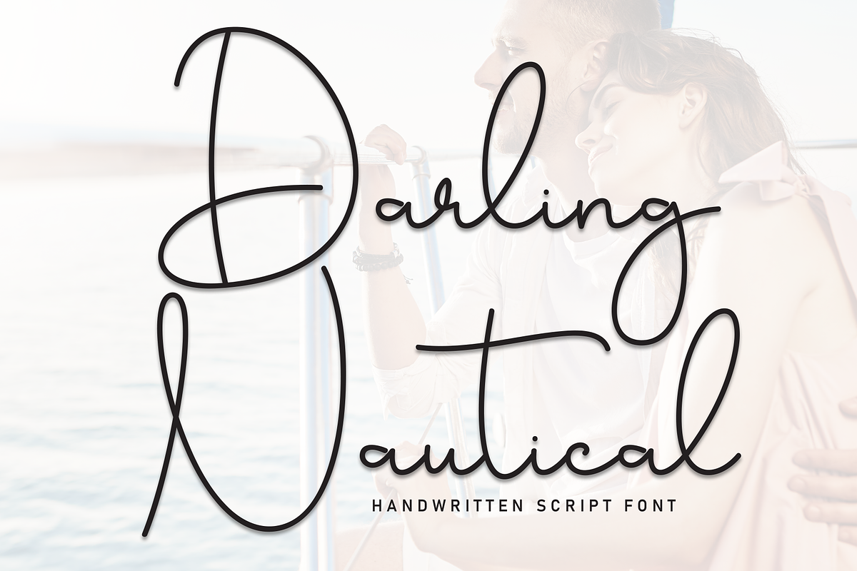 Darling Nautical | Script Font, a Handwritten Font by Scratchones (Photo 1 of 8)