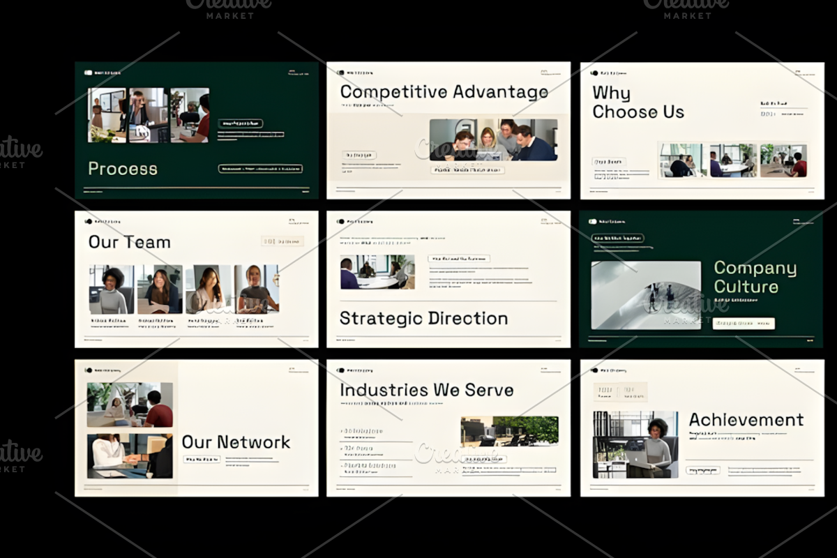 GRINI | Simple Company Profile PPT, a Presentation Template by Ink Gallery (Photo 3 of 4)