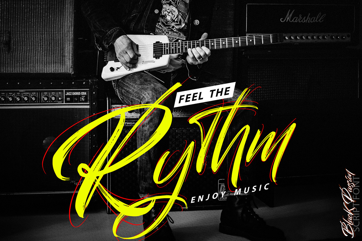 Black Passion – Brush Script Font, a Script Font by Typefactoryco (Photo 7 of 8)