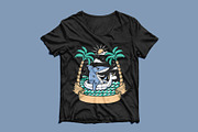 Shark relaxing on the beach, an Animal Illustration by gunaonedesign (Thumbnail 3 of 5)