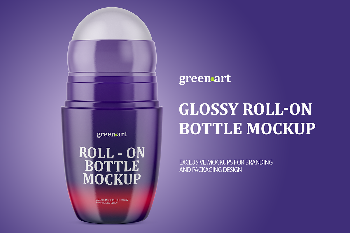 Roll-on Bottle Mockup, a Packaging Mockup by Green Art (Photo 1 of 5)