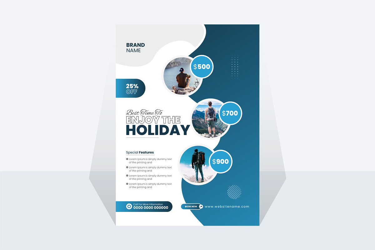 Travel Flyer Design, a Flyer Template by MxVect Stock (Photo 2 of 3)