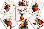Quirky Santa, Funny Santa Clipart, an Illustration by Creative Art (Thumbnail 7 of 10)
