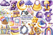 Yellow Light Lilac Baby Nursery PNG, an Illustration by Canvas Craft (Thumbnail 1 of 3)