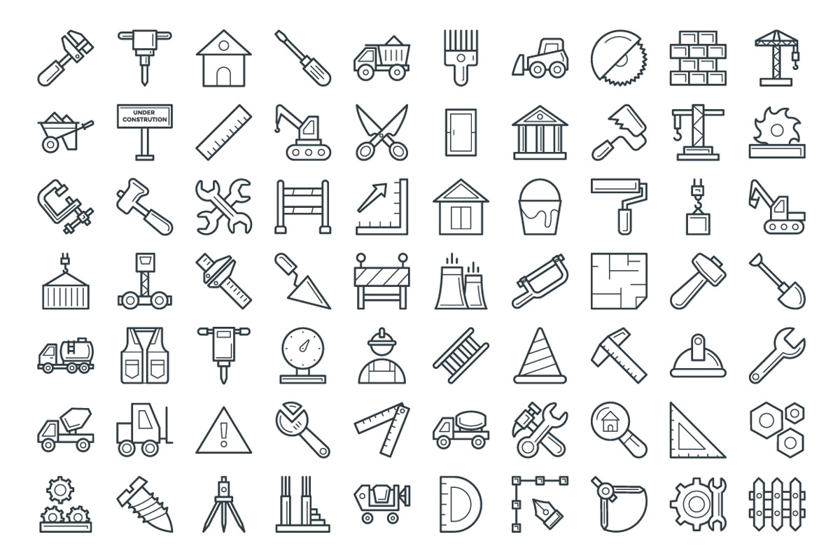 100+ Construction Vector Icons, an Outline Icon by Vectors Market (Photo 2 of 3)
