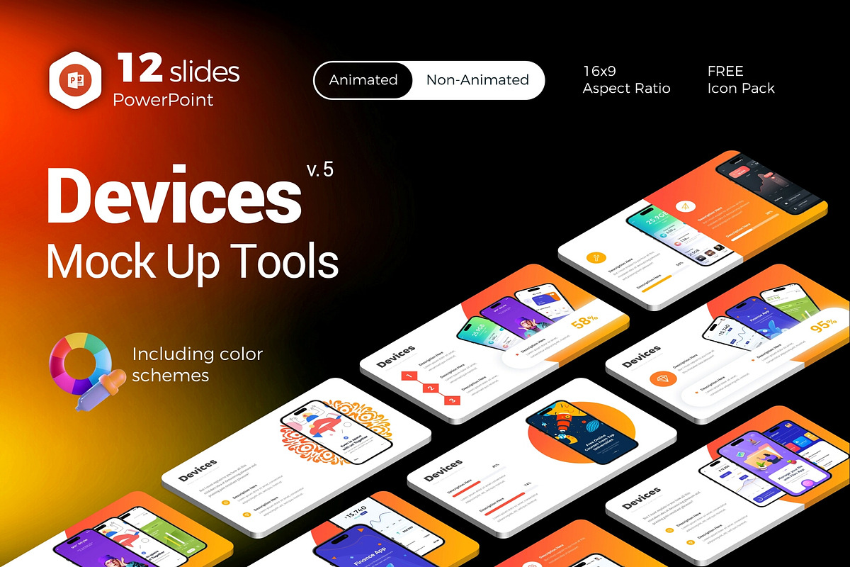 Devices Mockup Tools PowerPoint, a Presentation Template by Presentation Templates (Photo 1 of 13)