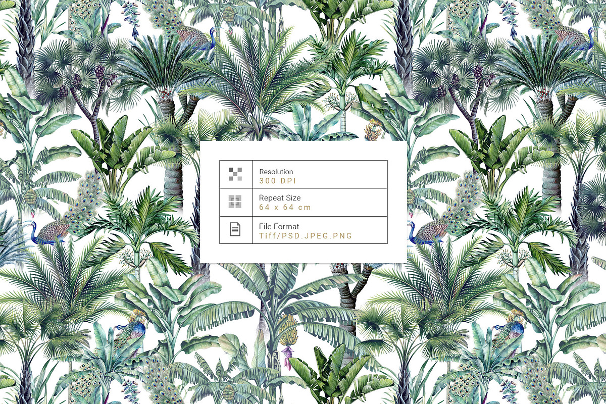 Lush Retreat Prints & Motifs, a Pattern Graphic by TSTUDIO (Photo 2 of 11)