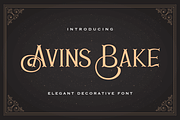Avins Bake - Decorative Serif Font, a Serif Font by StringLabs (Thumbnail 1 of 9)