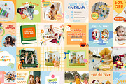 Kids Theme Instagram Post Templates, a Social Media Template by Hell Yeah Designs (Thumbnail 3 of 14)