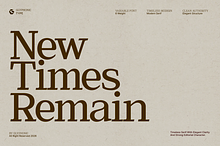 GC New Times Remain - Timeless Serif