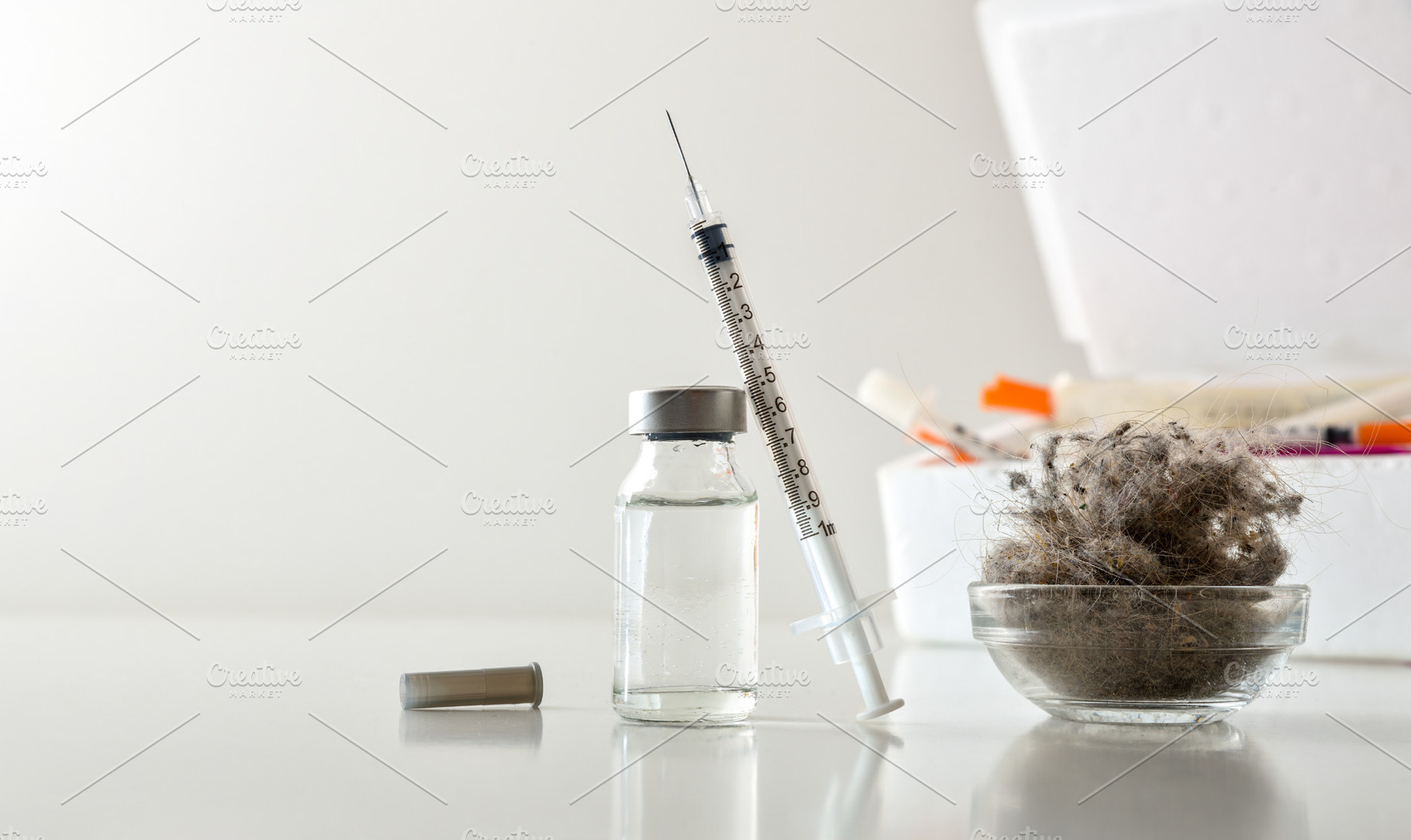 Dust mite allergy treatment concept by vacuation front view, a Health & Medical Photo by Davizro's Market