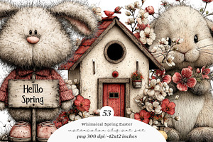 Whimsical Spring Easter Bundle, an Illustration by SinaCreation