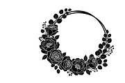 Elegant floral wreath silhouette, an Illustration by Amazin_art (Thumbnail 10 of 41)