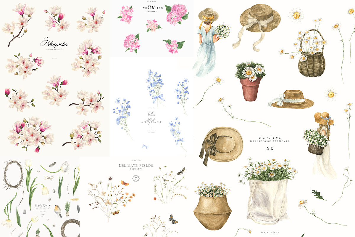 Whispered Archive 33 in 1 watercolor, a Seasonal Illustration by LiChu Art (Photo 10 of 10)