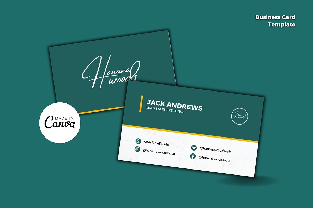 6 Business Card Templates Bundle, a Social Media Template by MK Creatives (Photo 2 of 8)
