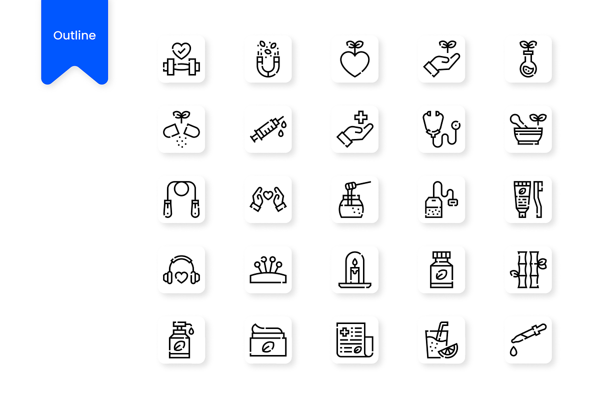 Alternative Medicine Icons, a Duotone Icon by HacaStudio (Photo 2 of 3)