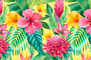 Tropical flora, a Texture Illustration by Sundra (Thumbnail 5 of 15)