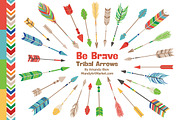 Crayon Box Tribal Arrows Clipart, an Illustration by Amanda Ilkov (Thumbnail 1 of 4)