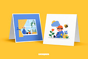 Kids Garden Clipart, Cards, Patterns, a Seasonal Illustration by Ejevyaka (Thumbnail 3 of 6)